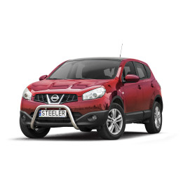 Bullbar Omologat RAR, Steeler 4x4 "A" Bar, Culoare Argintiu, Nissan Qashqai 2010 - 2013 - EDK.ro