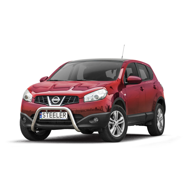 EC Homologated Bullbar, Steeler 4x4 "A" Bar, Color Silver, Nissan Qashqai 2010 - 2013 - EDK.ro