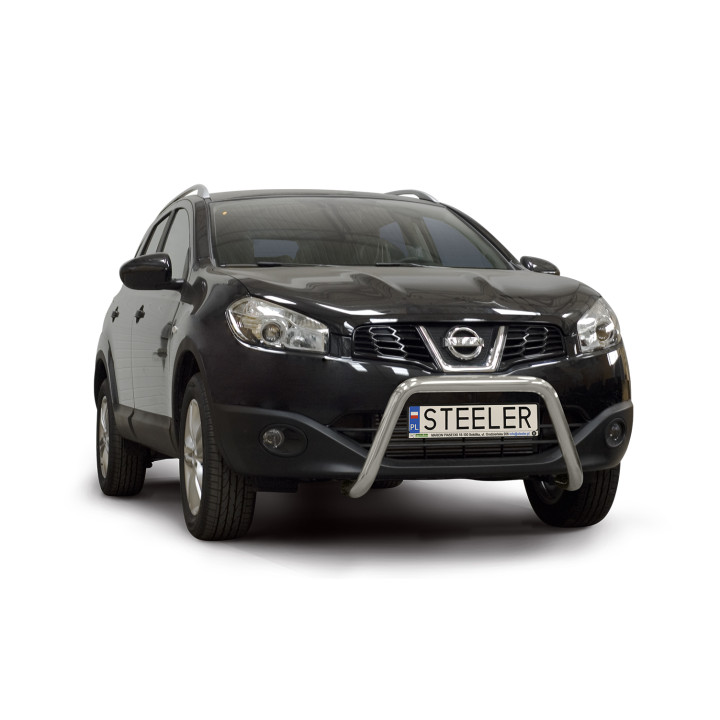 Bullbar Omologat RAR, Steeler 4x4 "A" Bar, Culoare Argintiu, Nissan Qashqai 2010 - 2013 - EDK.ro