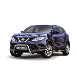 EC Homologated Bullbar, Steeler 4x4 "A" Bar, Color Silver, Nissan Qashqai 2013 - 2017 - EDK.ro
