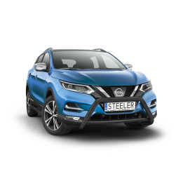 EC Homologated Bullbar, Steeler 4x4 "A" Bar, Color Black, Nissan Qashqai 2017 - 2021 - EDK.ro
