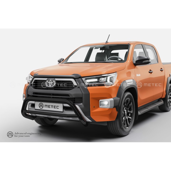 EC Homologated Bullbar, Metec EuroBar, Toyota Hilux 2021 - Present - EDK.ro