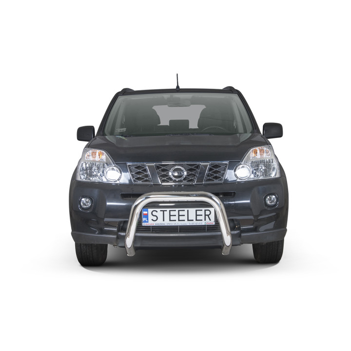 EC Homologated Bullbar, Steeler 4x4 "A" Bar, Color Silver, Nissan X-Trail 2007 - 2010 - EDK.ro