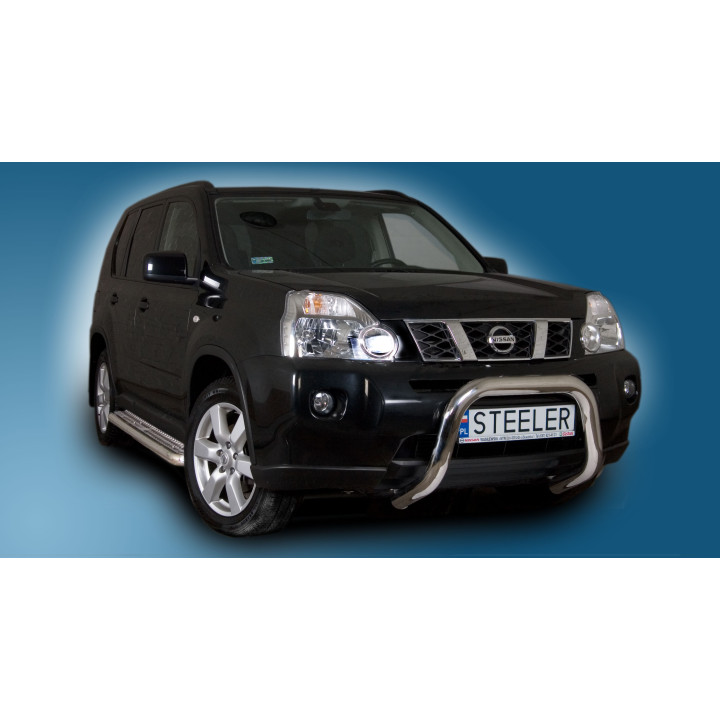 Bullbar Omologat RAR, Steeler 4x4 "A" Bar, Culoare Argintiu, Nissan X-Trail 2007 - 2010 - EDK.ro
