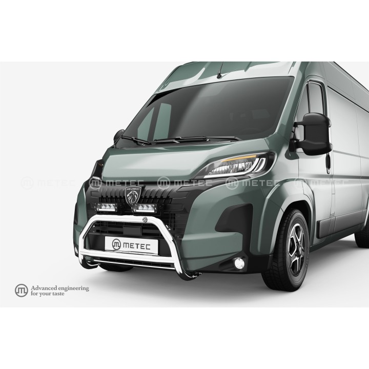 EC Homologated Bullbar, Metec EuroBar, Peugeot Boxer 2024 - Present - EDK.ro