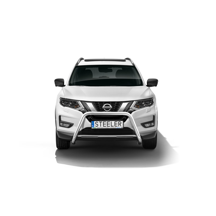 Bullbar Omologat RAR, Steeler 4x4 "A" Bar, Culoare Argintiu, Nissan X-Trail 2018 - 2021 - EDK.ro