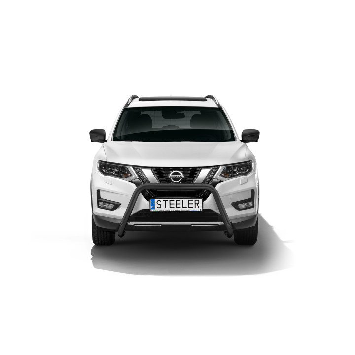 EC Homologated Bullbar, Steeler 4x4 "A" Bar, Color Silver, Nissan X-Trail 2018 - 2021 - EDK.ro