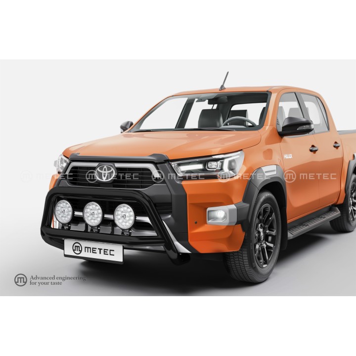 EC Homologated Bullbar, Metec NordicBar, Toyota Hilux 2021 - Present - EDK.ro