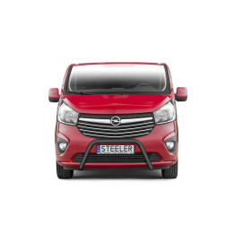 EC Homologated Bullbar, Steeler 4x4 "A" Bar, Color Black, Opel Vivaro 2014 - 2019 - EDK.ro