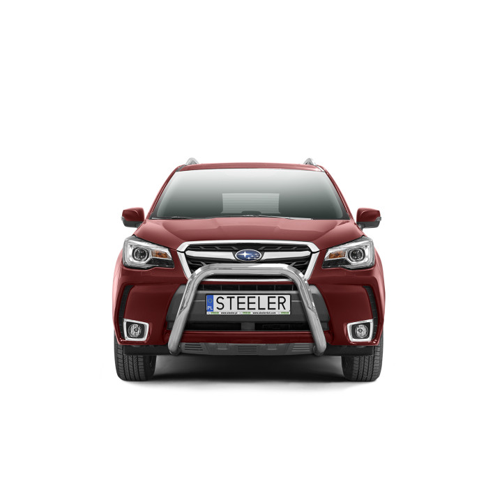 EC Homologated Bullbar, Steeler 4x4 "A" Bar, Color Silver, Subaru Forester 2013 - 2019 - EDK.ro