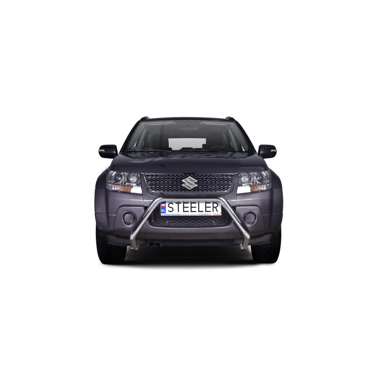 Bullbar Omologat RAR, Steeler 4x4 "A" Bar, Culoare Argintiu, Suzuki Grand Vitara 2006 - 2014 - EDK.ro
