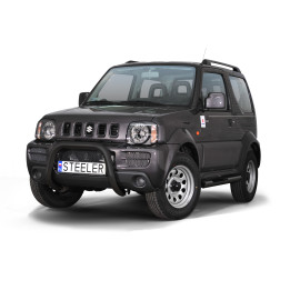 Bullbar Omologat RAR, Steeler 4x4 "A" Bar, Culoare Negru, Suzuki Jimny 2005 - 2012 - EDK.ro