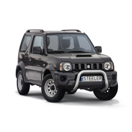 EC Homologated Bullbar, Steeler 4x4 "A" Bar, Color Silver, Suzuki Jimny 2012 - 2018 - EDK.ro