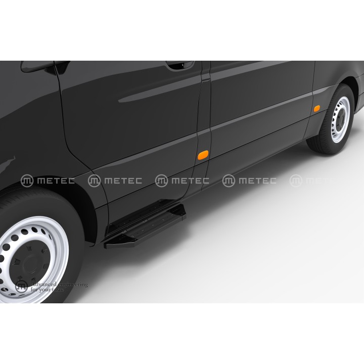 Side Steps, Metec PRO Black, Mercedes-Benz Citan 2018 - Present - EDK.ro