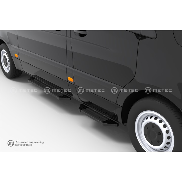 Side Steps, Metec PRO Black, Mercedes-Benz Citan 2018 - Present - EDK.ro