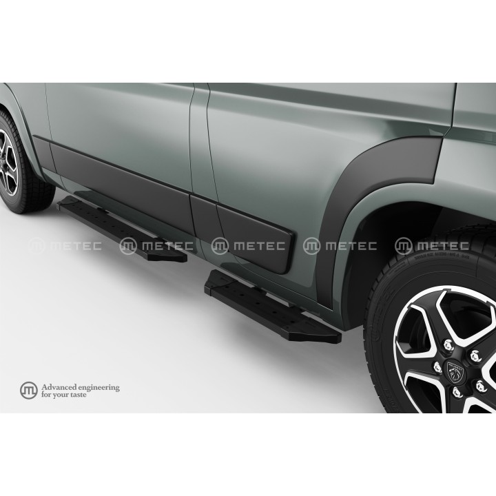 Side Steps, Metec PRO Black, Peugeot Boxer 2024 - Present - EDK.ro