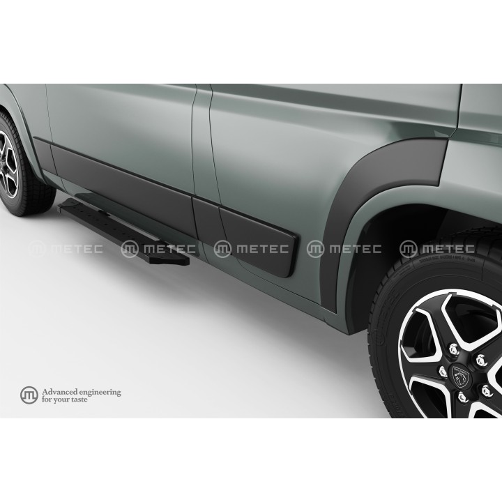 Side Steps, Metec PRO Black, Peugeot Boxer 2024 - Present - EDK.ro