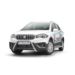 EC Homologated Bullbar, Steeler 4x4 "A" Bar, Color Silver, Suzuki SX4 S-Cross 2016 - 2021 - EDK.ro