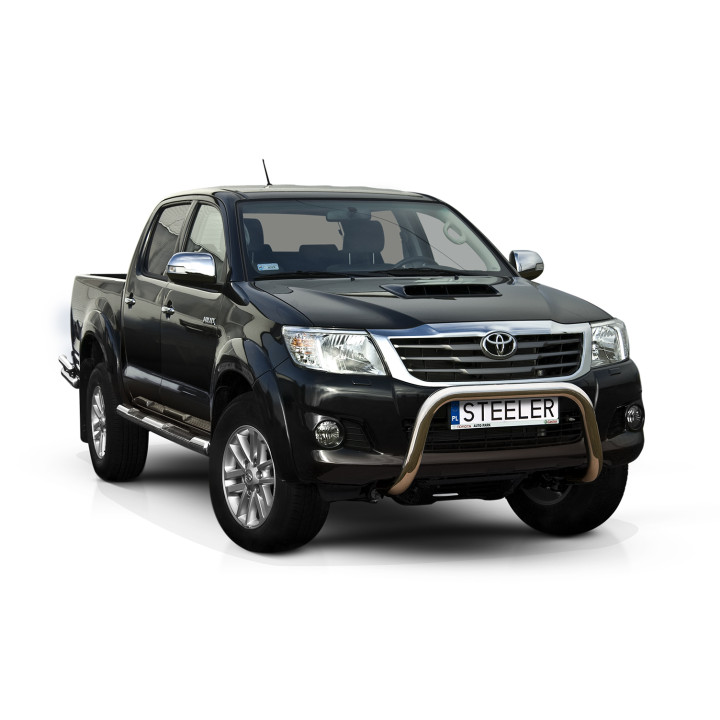 EC Homologated Bullbar, Steeler 4x4 "A" Bar, Color Silver, Toyota Hilux 2005 - 2015 - EDK.ro