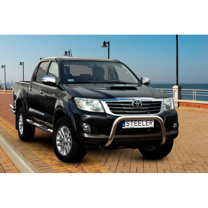 Bullbar Omologat RAR, Steeler 4x4 "A" Bar, Culoare Argintiu, Toyota Hilux 2005 - 2015 - EDK.ro