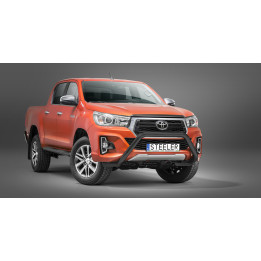 EC Homologated Bullbar, Steeler 4x4 "A" Bar, Color Black, Toyota Hilux 2018 - Present - EDK.ro