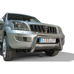 Bullbar Omologat RAR, Steeler 4x4 "A" Bar, Culoare Argintiu, Toyota Land Cruiser 120 2002 - 2009 - EDK.ro
