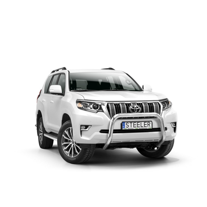 EC Homologated Bullbar, Steeler 4x4 "A" Bar, Color Silver, Toyota Land Cruiser 150 2017 - Present - EDK.ro