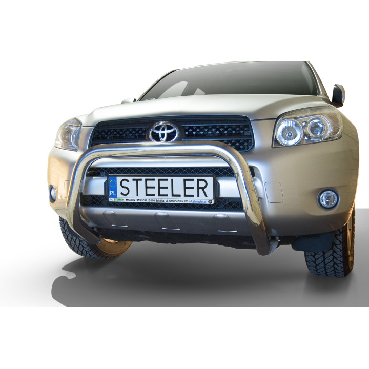 Bullbar Omologat RAR, Steeler 4x4 "A" Bar, Culoare Argintiu, Toyota RAV4 2006 - 2010 - EDK.ro