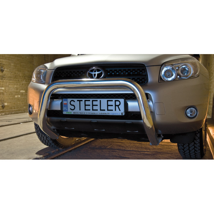 EC Homologated Bullbar, Steeler 4x4 "A" Bar, Color Silver, Toyota RAV4 2006 - 2010 - EDK.ro