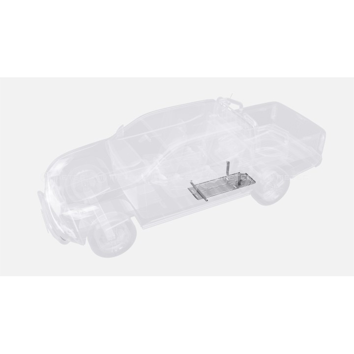 Aluminium Skid Plate for Fuel Tank, Metec, Toyota Hilux 2016 - 2020 - EDK.ro