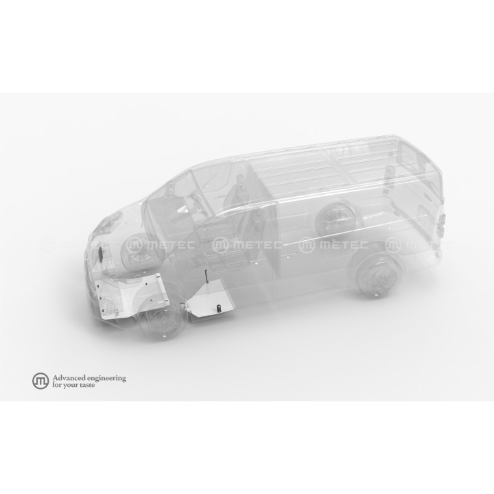 Aluminium Skid Plate for Engine, Metec, Citroën Berlingo 2024 - Present - EDK.ro