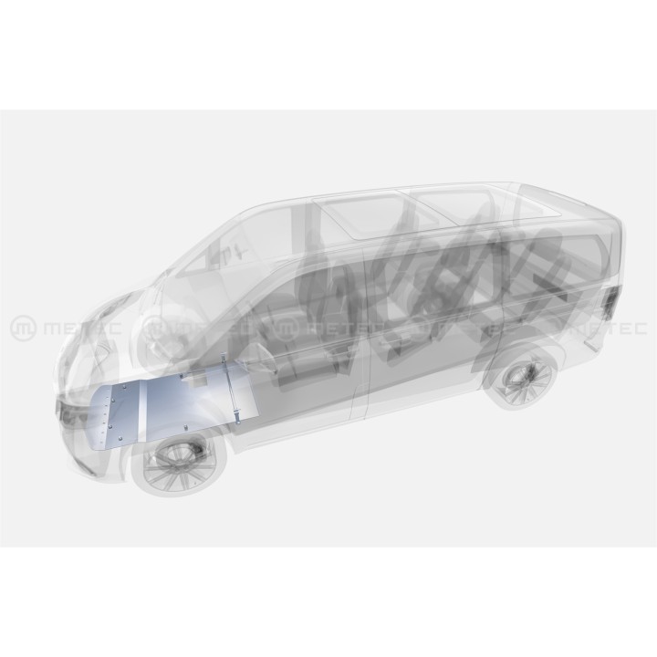 Aluminium Skid Plate for Engine, Metec | 4x4, Mercedes-Benz Citan 2014 - 2019 - EDK.ro