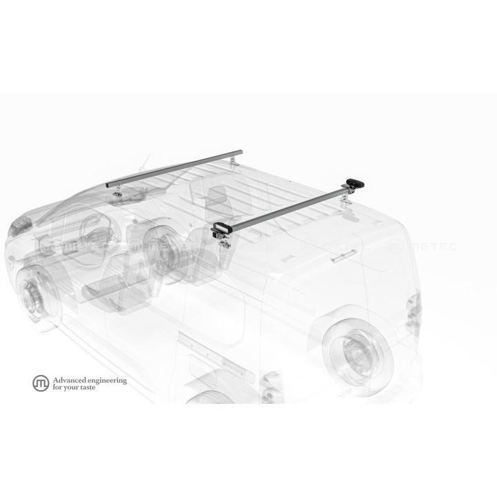 Kit de Integrare Proiectoare LED Omologate Pentru Portbagaj Plafon, Metec Holder for roofrack crossbeam - EDK.ro