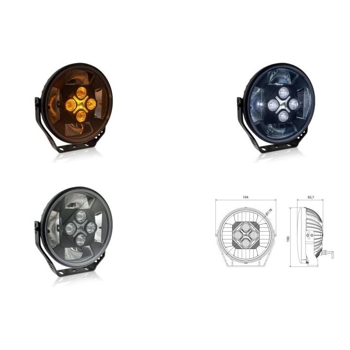Proiector LED Omologat, Metec SE7EN - EDK.ro