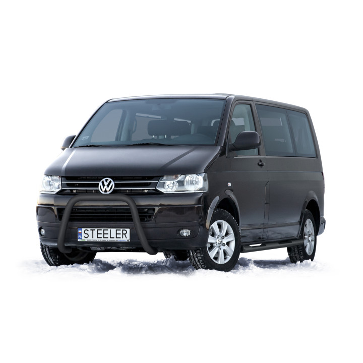 Bullbar Omologat RAR, Steeler 4x4 "A" Bar, Culoare Negru, Volkswagen Transporter T5 2003 - 2015 - EDK.ro