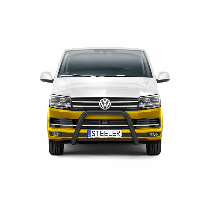 EC Homologated Bullbar, Steeler 4x4 "A" Bar, Color Silver, Volkswagen Transporter T6 2015 - 2019 - EDK.ro
