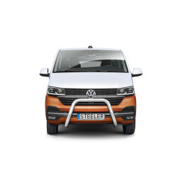 EC Homologated Bullbar, Steeler 4x4 "A" Bar, Color Silver, Volkswagen Transporter T6.1 2019 - Present - EDK.ro