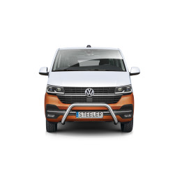 EC Homologated Bullbar, Steeler 4x4 "A" Bar, Color Silver, Volkswagen Transporter T6.1 2019 - Present - EDK.ro