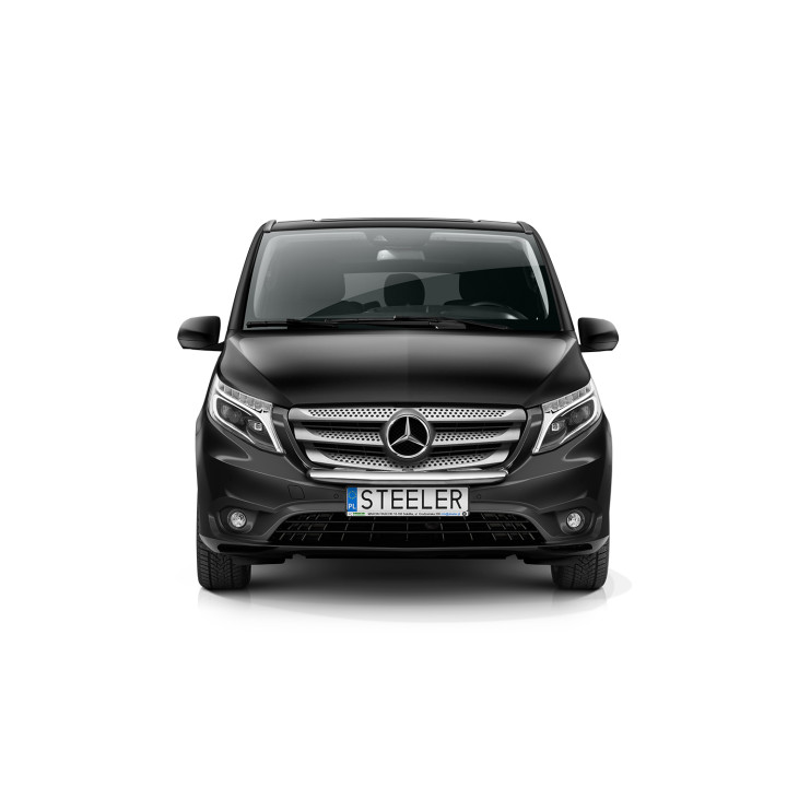 Bullbar Omologat RAR, Steeler 4x4 Light Bar, Culoare Argintiu, Mercedes-Benz Vito 2014 - 2020 - EDK.ro