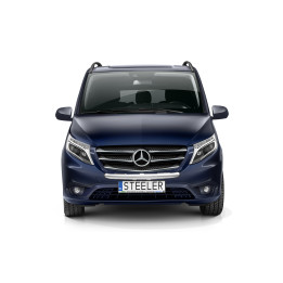 EC Homologated Bullbar, Steeler 4x4 Light Bar, Color Silver, Mercedes-Benz Vito 2020 - 2024 - EDK.ro