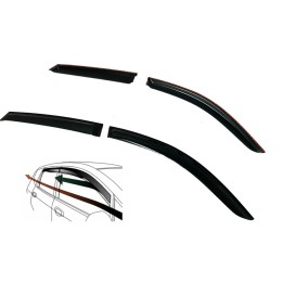 Wind Deflectors for Doors, R-Tech, Ford Ranger Double Cab 2012 - 2022 - EDK.ro