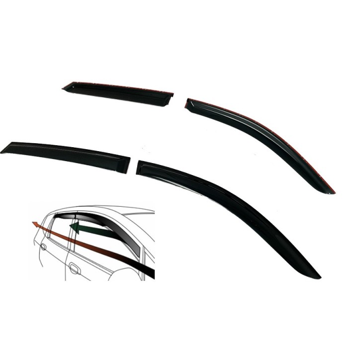 Paravânturi Pentru Portiere, R-Tech, Ford Ranger Cabină Dublă 2012 - 2022 - EDK.ro