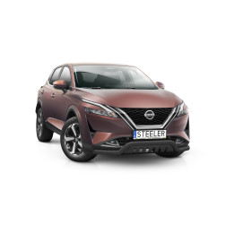 EC Homologated Bullbar, Steeler 4x4 Low Spoiler Bar with Plate, Color Black, Nissan Qashqai 2021 - Present - EDK.ro