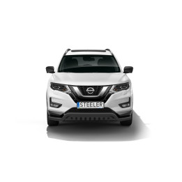 Bullbar Omologat RAR, Steeler 4x4 Low Spoiler Bar cu Placă, Culoare Negru, Nissan X-Trail 2018 - 2021 - EDK.ro