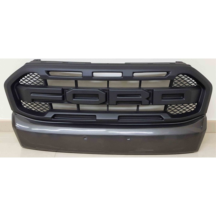 Front Grille, Maxliner Carryboy Design Front Grey, Color Matt Black, Ford Ranger 2016 - Present - EDK.ro