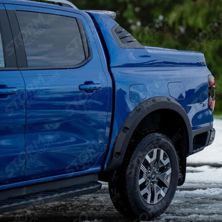 Fender Flares, EGR Bolt Look Finish 6 pcs, Color Matt Black, Ford Ranger Double Cab 2023 - Present - EDK.ro