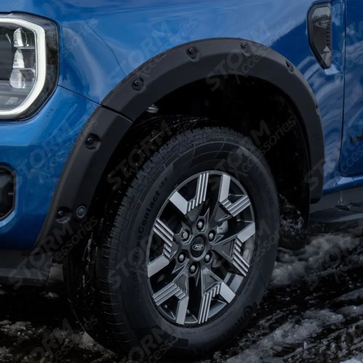 Fender Flares, EGR Bolt Look Finish 6 pcs, Color Matt Black, Ford Ranger Double Cab 2023 - Present - EDK.ro