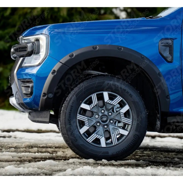 Fender Flares, EGR Bolt Look Finish 6 pcs, Color Matt Black, Ford Ranger Double Cab 2023 - Present - EDK.ro