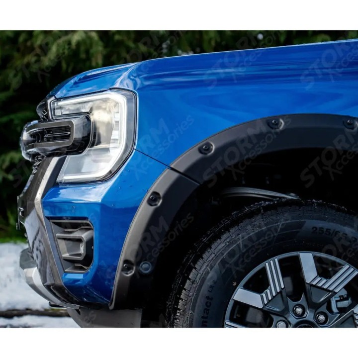 Extensii Aripi, EGR Bolt Look Finish 6 buc, Culoare Negru Mat, Ford Ranger Cabină Dublă 2023 - Prezent - EDK.ro