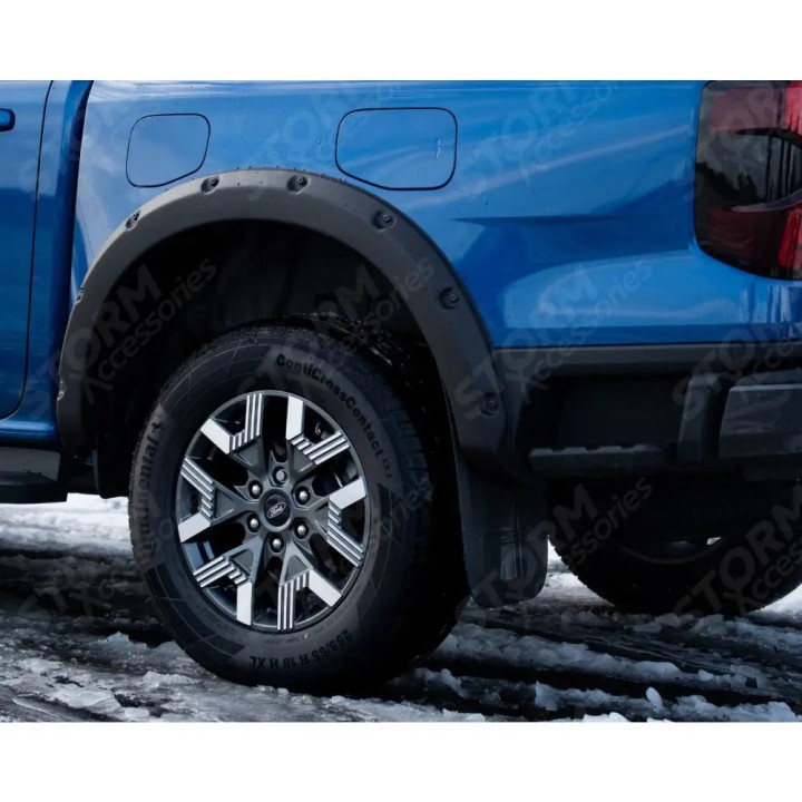 Fender Flares, EGR Bolt Look Finish 6 pcs, Color Matt Black, Ford Ranger Double Cab 2023 - Present - EDK.ro